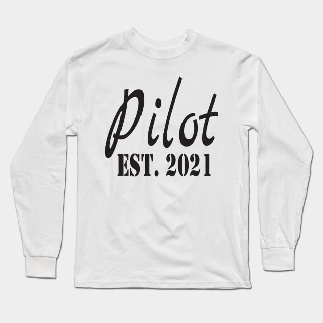 Pilot EST.2021 Long Sleeve T-Shirt by Islanr